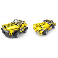 Teknotoys Active Bricks RC 2in1 Pickup Truck & Roadster gelb mit Fernsteuerung