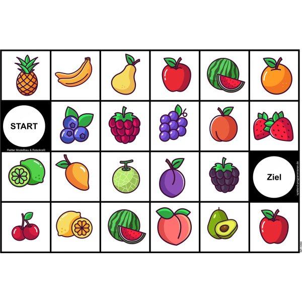 Spiel- und Lernmatte für Bee-Bot und Blue-Bot - "Obst und Früchte"