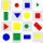 Spiel- und Lernmatte für Bee-Bot und Blue-Bot  "Formen und Farben"
