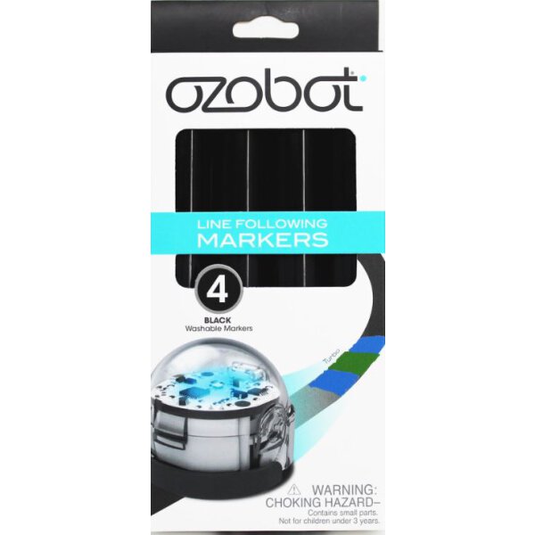 Ozobot Schwarze Marker / Farbstifte (4er Pack)