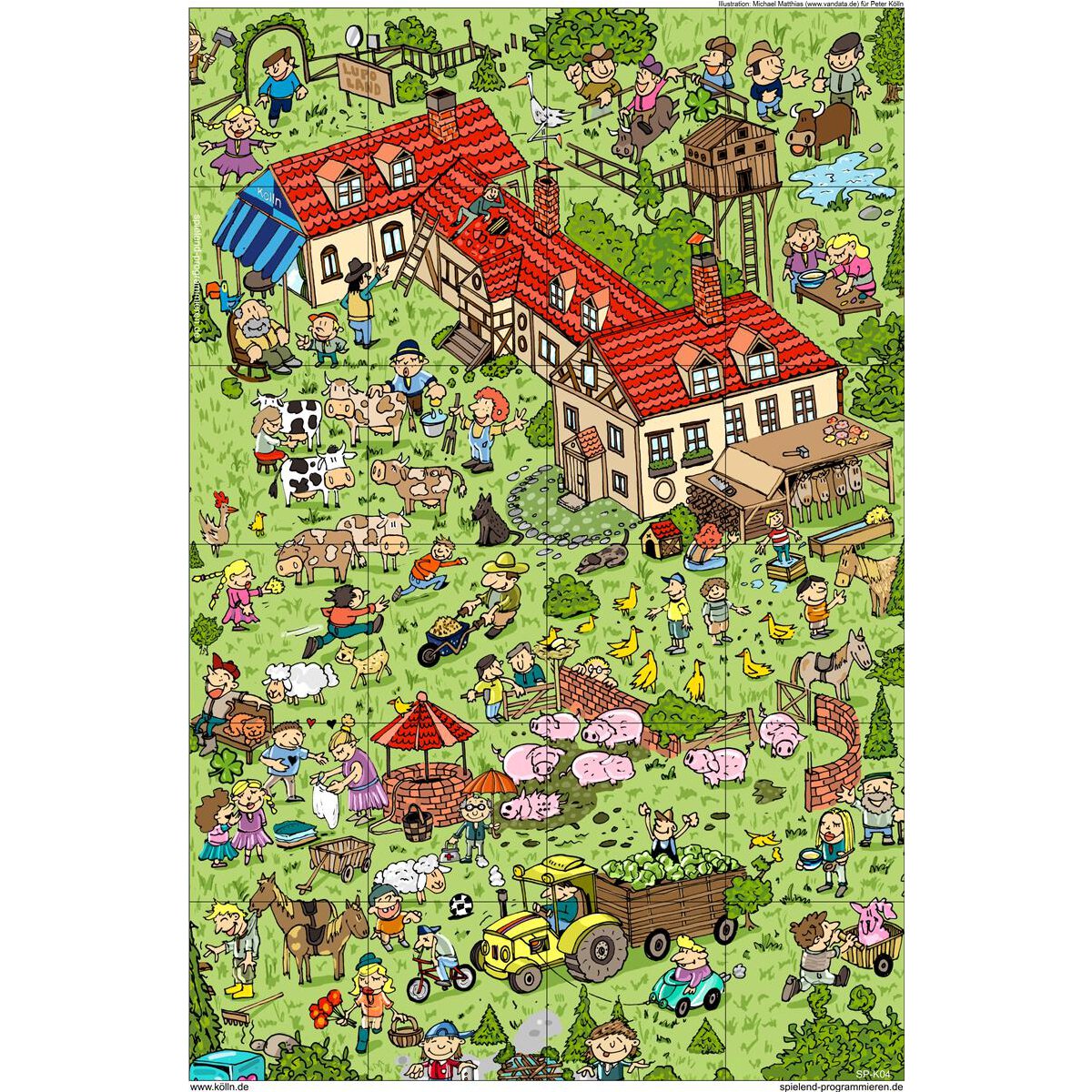 Wimmelbild Robotermatte "Bauernhof" für Bee-Bot, 35,70