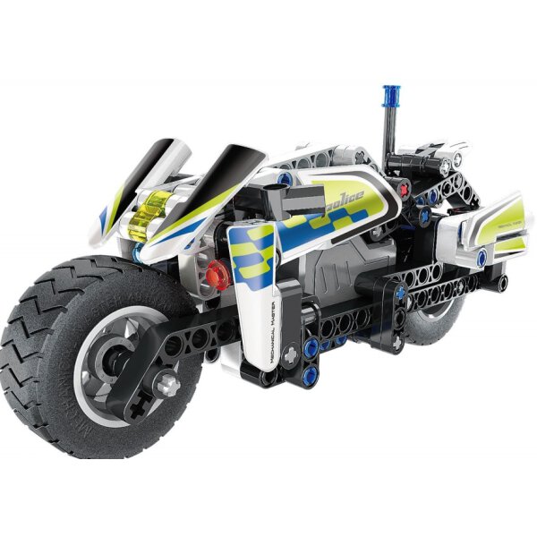 Teknotoys Active Bricks Pullback Polizei- Motorrad